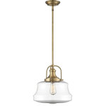 Savoy House - Savoy House 7-5012-1-322 Garvey - One Light Pendant - The sleek, cylindrical Penrose 3-light ceiling fluGarvey One Light Pen Warm Brass Clear Gla *UL Approved: YES Energy Star Qualified: n/a ADA Certified: n/a  *Number of Lights: Lamp: 1-*Wattage:60w Incandescent bulb(s) *Bulb Included:No *Bulb Type:Incandescent *Finish Type:Warm Brass
