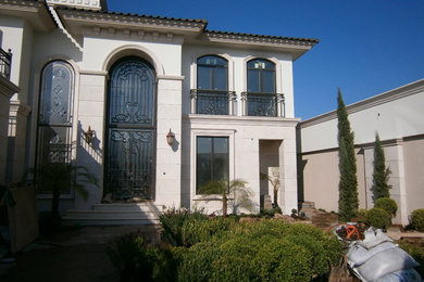 Inspiration for a mediterranean exterior home remodel in San Diego