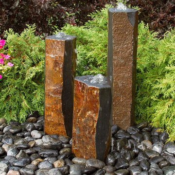 Polished Top and 3 Sides Basalt Fountain Kit