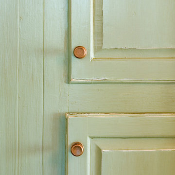 Cabinetry Detail - Green and Copper