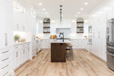 Example of an arts and crafts kitchen design in Salt Lake City