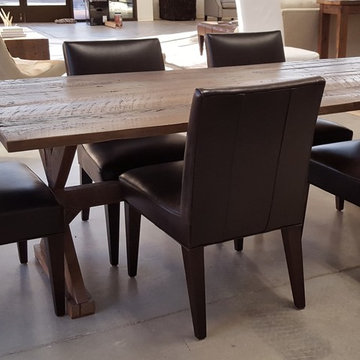 Rustic Table and Contemporary Chairs