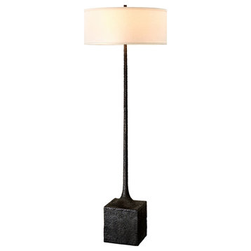 Brera 3-Light Floor Lamp, Tortona Bronze, White Linen