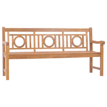Teak Wood Triple-O Outdoor Patio Bench, 6 Foot, made from A-Grade Teak Wood
