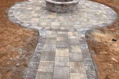 Paver Patio with Fire Pit - Finished Patio