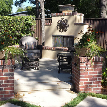 Back Yard Transformation - Secondary seating and outdoor fireplace
