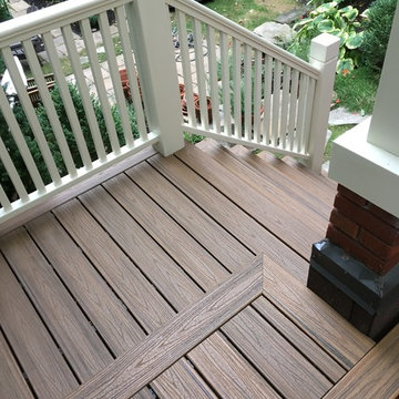 TREX roof deck and vintage cedar railings and pannel