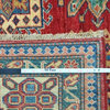 Red Oriental Rug, 6'X7' Hand Knotted 100% Wool High Quality Kazak Rug