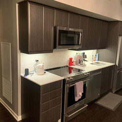 Pillow | Light Grey, Black Grain Cabinetry - Kitchen Cabinetry