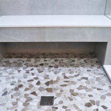 Master Bath with Freestanding tub & Family Bath with Mosaic Tiles