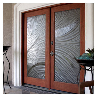 Double Entry Doors - Contemporary - San Diego - by Cast Glass Images ...