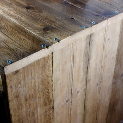 Louise Reclaimed Scaffolding Board & Pipe Industrial Style Desk with Storage - Drawing Tables