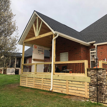 Gable extension with deck