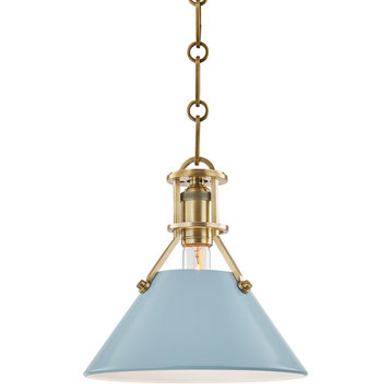 Painted No.2 MDS351-AGB/BB 1 Light Small Pendant