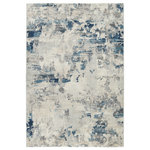 Jaipur Living - Vibe by Jaipur Living Louna Handmade Abstract Blue and Light Gray Area Rug 5'x8' - From modern abstracts to textualized traditional motifs, the Jolie collection offers a variety of pattern and contemporary hues. The texture-rich Louna rug grounds spaces with a mottled abstract pattern in an on-trend color palette of tonal grays and inviting blues. Crafted of durable polypropylene and polyester, this power-loomed rug is the perfect accent for bedrooms and living spaces.