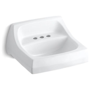 Kohler Kingston 21-1/4" X 18-1/8" Bathroom Sink w/ 4" Holes, White