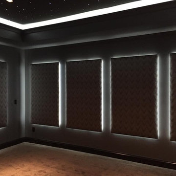 upholstered panels for media room