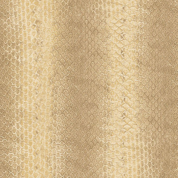 Snakeskin Pattern Wallpaper, Ochre/Gold, Bolt