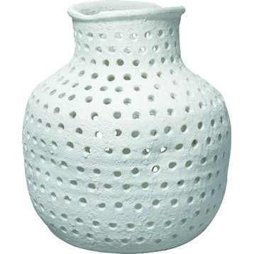 Porous Vase - Matte White, Medium