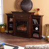 Holly and Martin Fredricksburg Electric Fireplace With Bookcases, Espresso