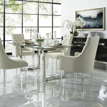 Clear Lucite Acrylic Dining Chairs