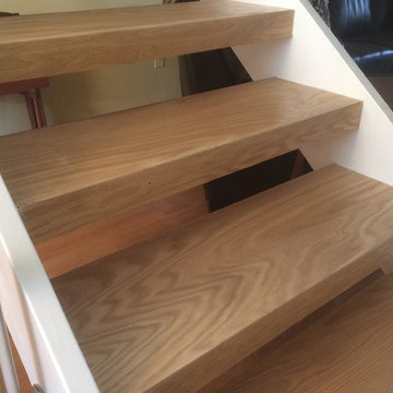 ReFace Red Oak Staircase w/Stainless Steel Rails