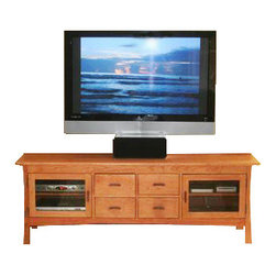 Contemporary Craftsman 4-Drawer Media Console - Entertainment Centers And Tv Stands