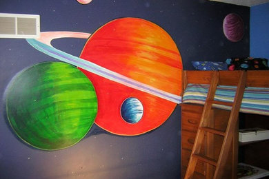 Glow In The Dark Outer Space Mural