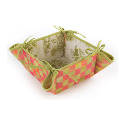 Tulip Check Bon Bon Basket | MacKenzie-Childs - Serving Utensils