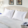 Luxury Silk-Cotton Blend Pillowcase Set of 2, 20'' x 36'', White