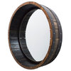 Inverted Bourbon Barrel Mirror