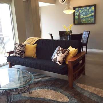 Futon Set in Apartment Living Room
