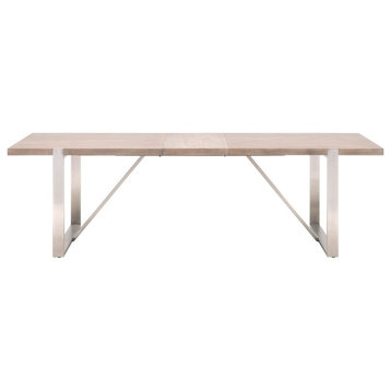 Star International Furniture Traditions Gage Wood Extension Dining Table in Gray