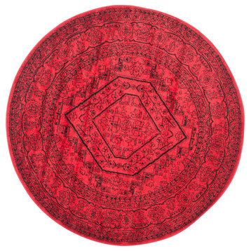 Safavieh Adirondack Collection ADR108 Rug, Red/Black, 6' Round