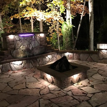 Gas Firepit WaterWall Chilton Stone