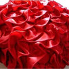 Vintage Style Ruffles Red Satin Pillow Covers 16"x16", Vintage Reds