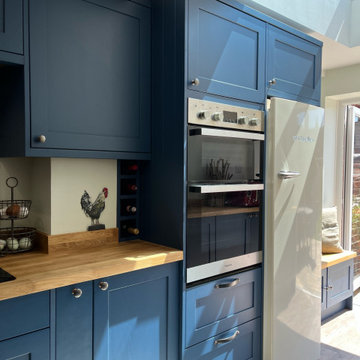 Classic, Timeless Blue Galley Kitchen