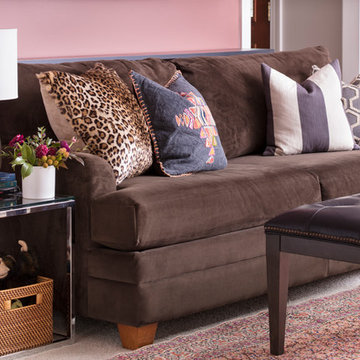 Kids Live Here - Living Room Sofa Under Wall Mounted TV