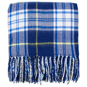 Classic Red Plaid Design Throw Blanket - 50"x60", Navy