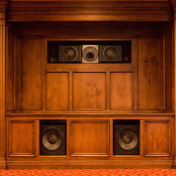 Wood Cabinet Theater Speakers