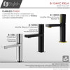 STYLISH Single Handle Modern Bathroom Faucet Sink Faucet, Matte Black Finish