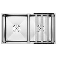 31.25" Undermount 16-Gauge Stainless Steel 50/50 Double Basin Kitchen Sink
