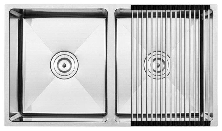 31.25" Undermount 16-Gauge Stainless Steel 50/50 Double Basin Kitchen Sink