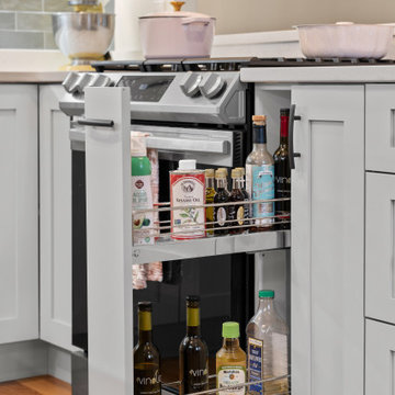Gray Alcove Kitchen