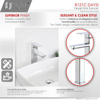 STYLISH Vessel Sink Single Hole Bathroom Faucet, Polished Chrome