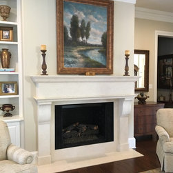 Limestone fireplace - Artwork