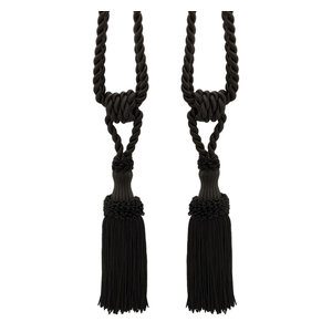 Navy Taupe 3.5/" Double Tassel Tieback Captains Pride Invidual