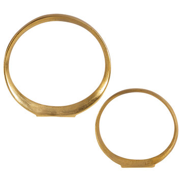 Uttermost Jimena Gold Ring Sculptures Set Of 2