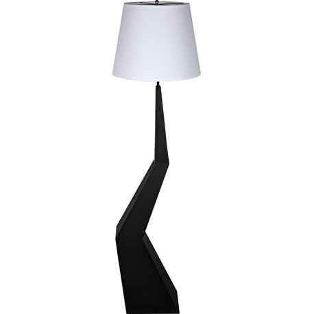 Rhombus Floor Lamp With Shade Matte Black