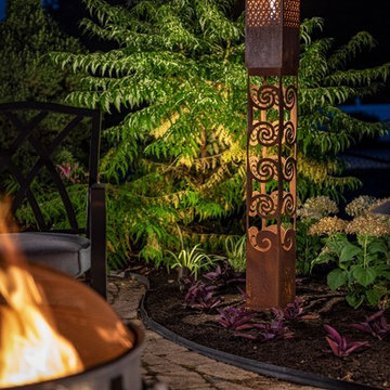 CorTen Steel Tiki Torch by Nightscaping